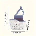 Sink Sponge Holder with Drainage Design and Faucet-Mounted Kitchen Organizer