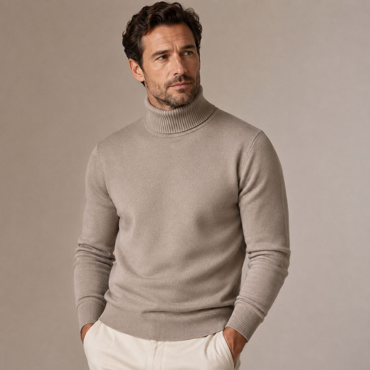 Men’s Classic Turtleneck Pullover Sweater