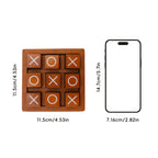 Wooden Noughts and Crosses Puzzle Game