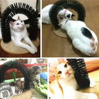 Arco de cepillado para el aseo personal de gatos