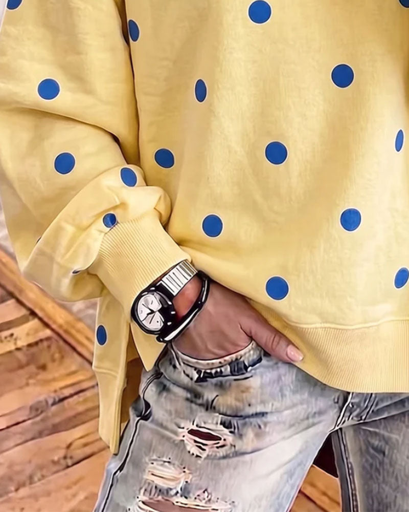 Women’s Polka Dot Oversized Sweatshirt