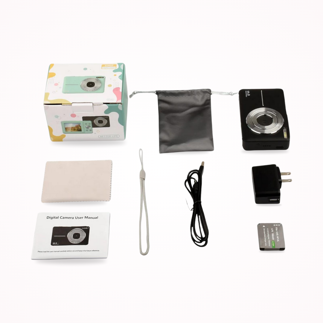 Fotocamera digitale compatta con design dell'obiettivo in stile ottico