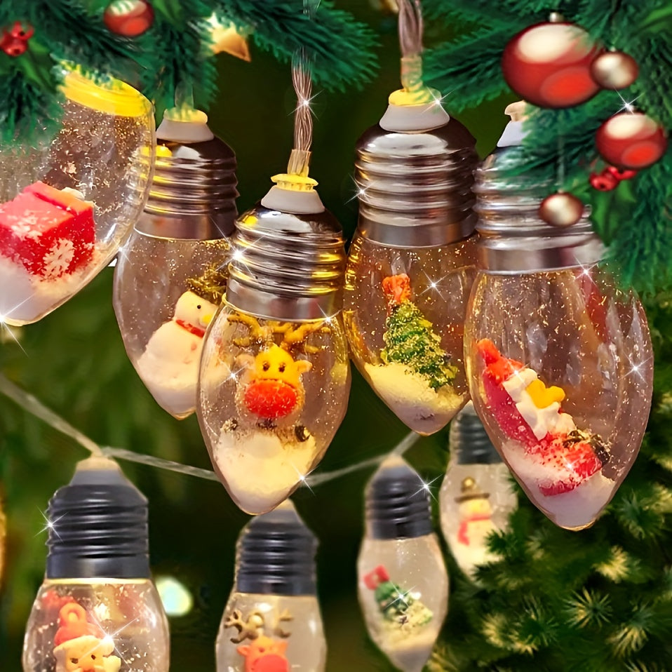 Weihnachtslichterkette mit Miniaturfiguren