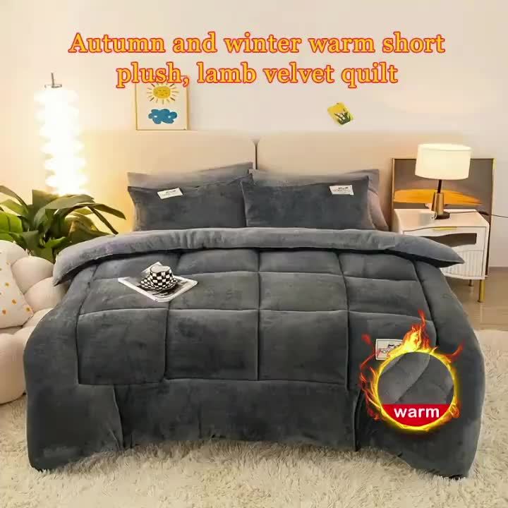 Plush Quilted Bedspread Set