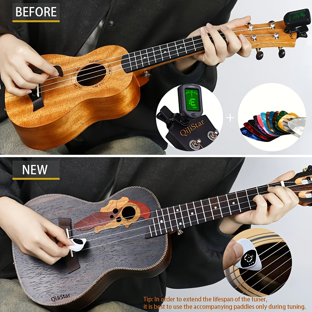 Púa afinadora digital para guitarra