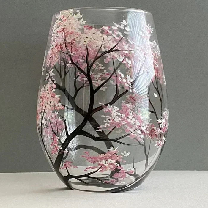 SeasonTree håndmalet kunstnerisk vinglas