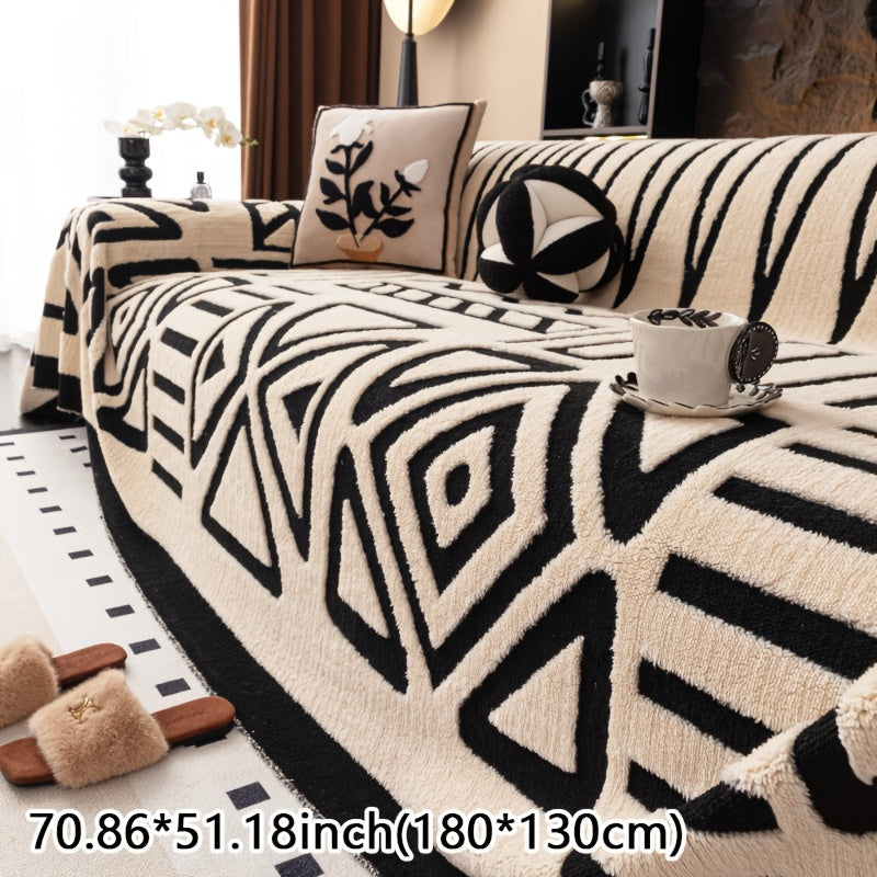 Geometric Pattern Sofa Cover