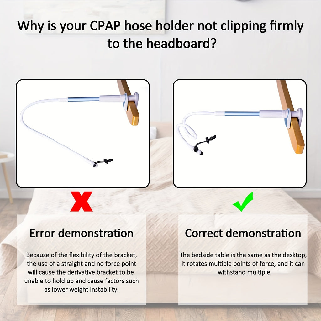 Soporte para tubo de CPAP de uso junto a la cama