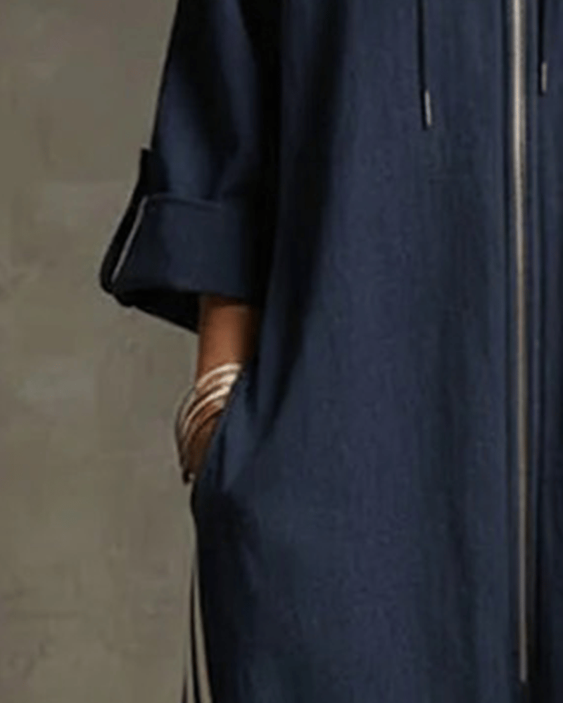 Dame Lynlås Foran Løs Jogger Jumpsuit