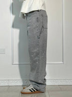 Women's High-Waisted Rhinestone Straight Leg Jeans with Sparkling All-Over Embellishment