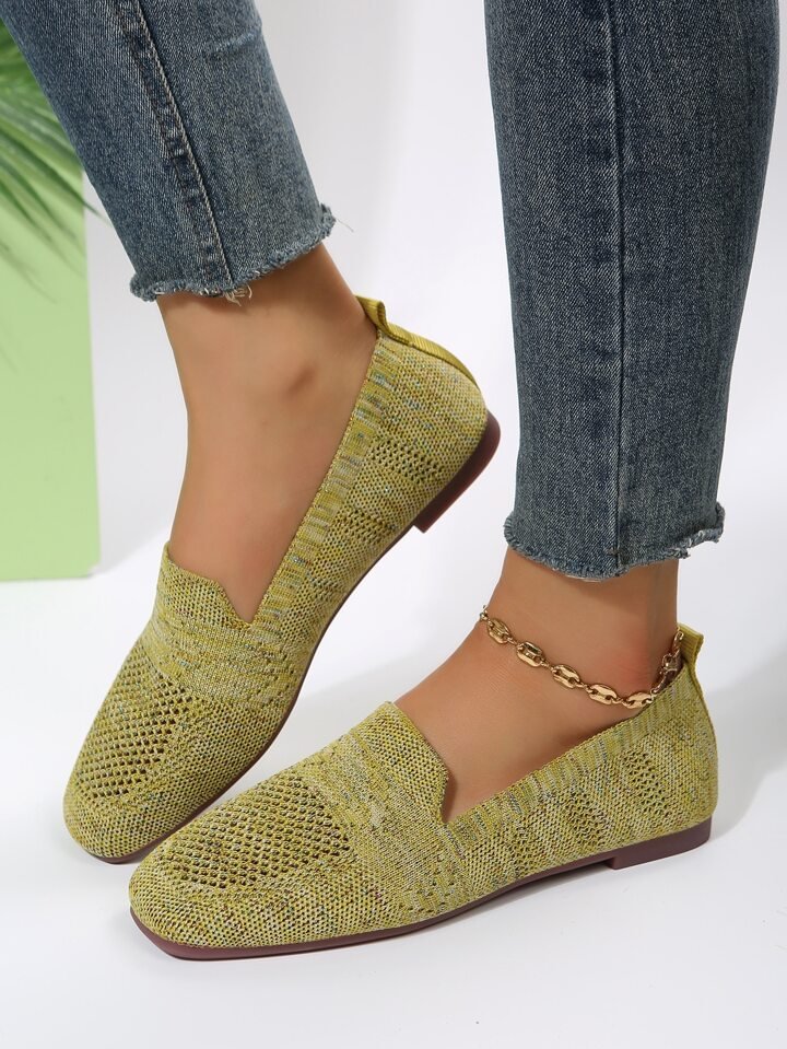 Women's Breathable Knit Slip-On Flats