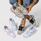 Sneakers da donna traspiranti in mesh con lacci