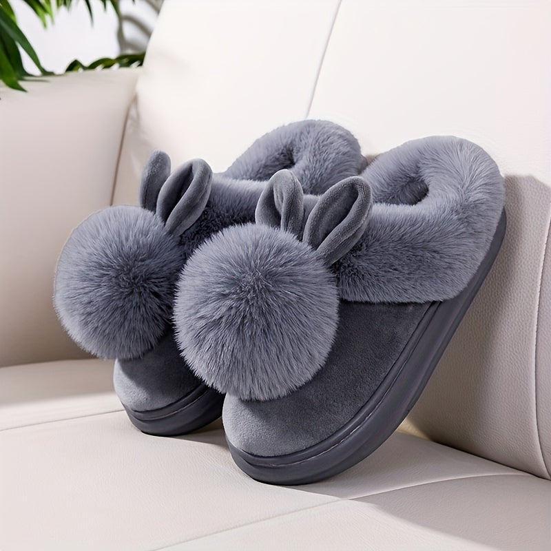 Pantuflas de casa afelpadas con pompón