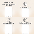 Lysterapi-lampe mod vinterdepression med 10.000 lux, justerbar lysstyrke og timer