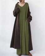 Women's Relaxed V-Neck Maxi Dress