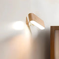 Wiederaufladbare magnetische Wandleuchte aus Holz mit 360°-Drehung