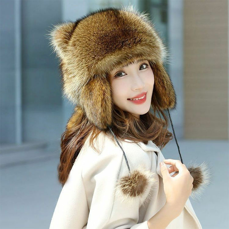 Faux Fur Animal Ear Winter Hat
