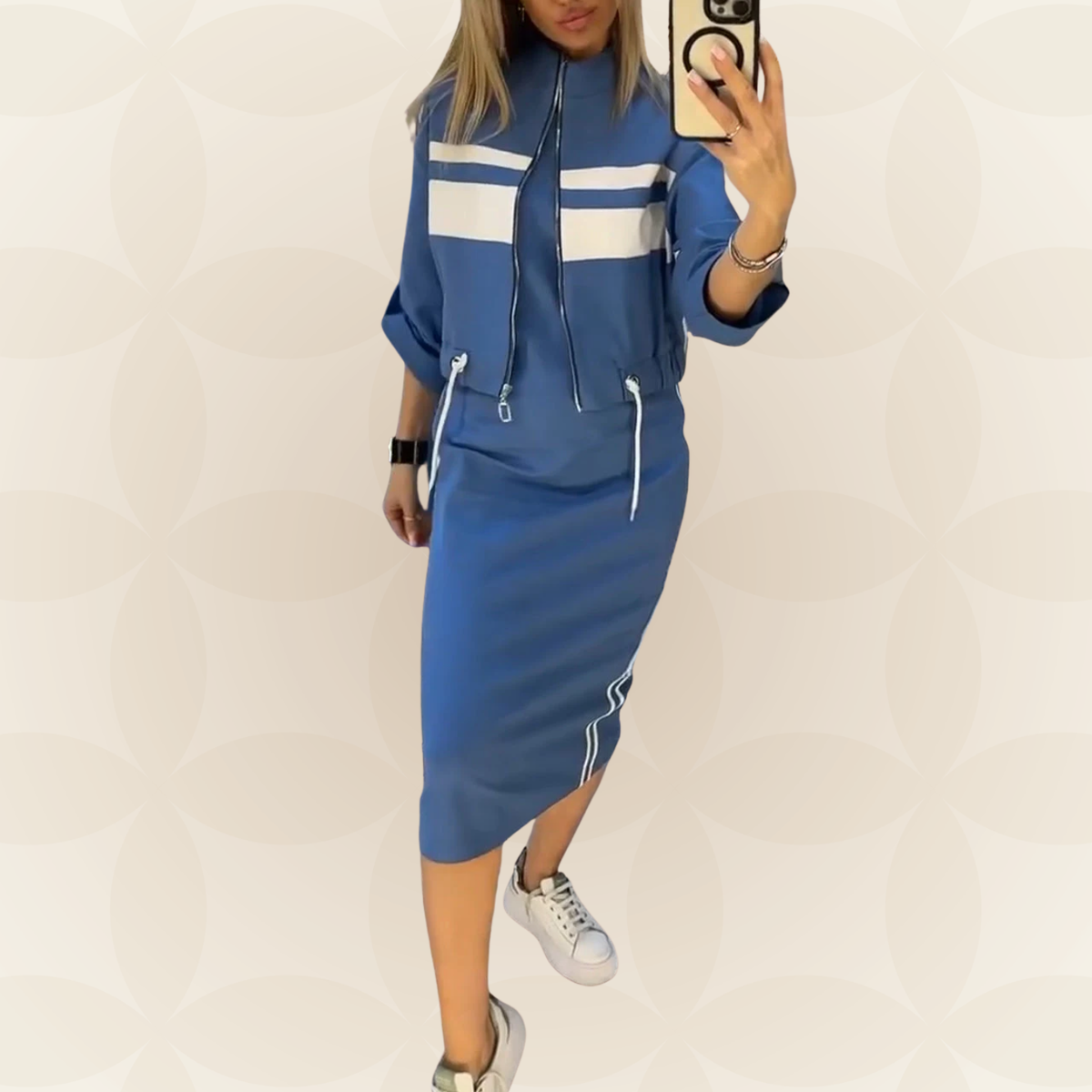 Women’s Contrast Detail Dress Set