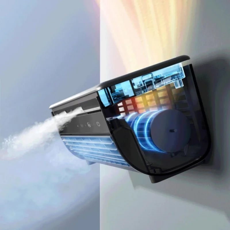Portable Rechargeable Air Cooler with Compact Bladeless Design