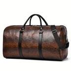Bolsa de viaje con efecto de piel de cocodrilo