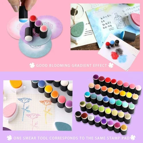 Svampestempelsæt med skumsvampe til kreative kunst- og hobbyprojekter
