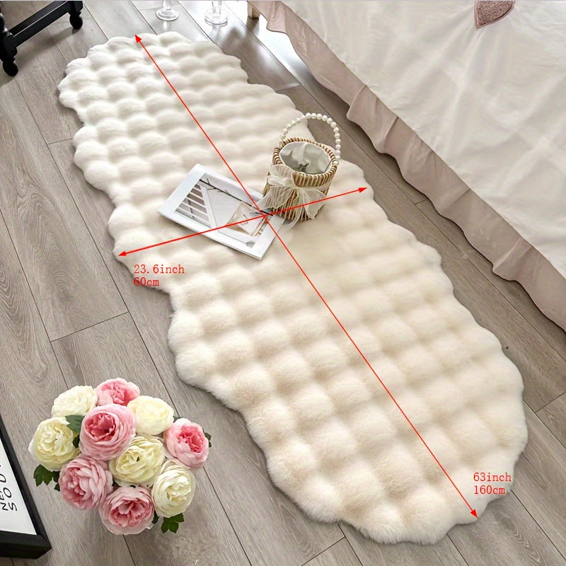 Plush Cloud Shaped Bedside Rug