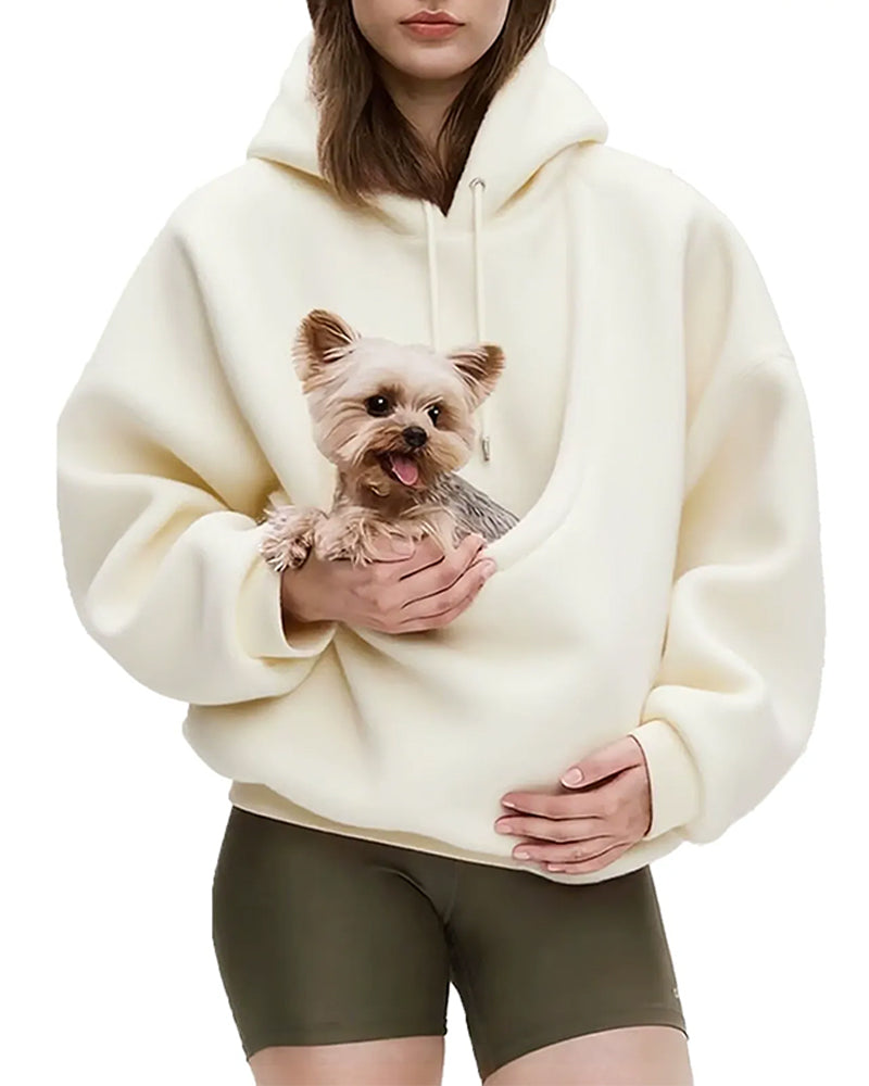 Women’s Oversized Fleece Hooded Pullover