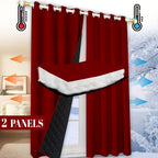 Cortinas opacas térmicas con forro acolchado para ventanas interiores