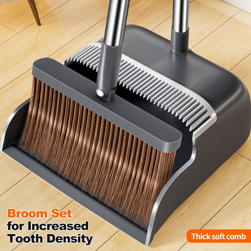Long-Handled Broom and Dustpan Set