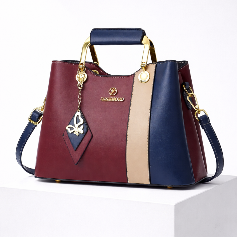 Sac à bandoulière structuré pour femme avec poignées supérieures