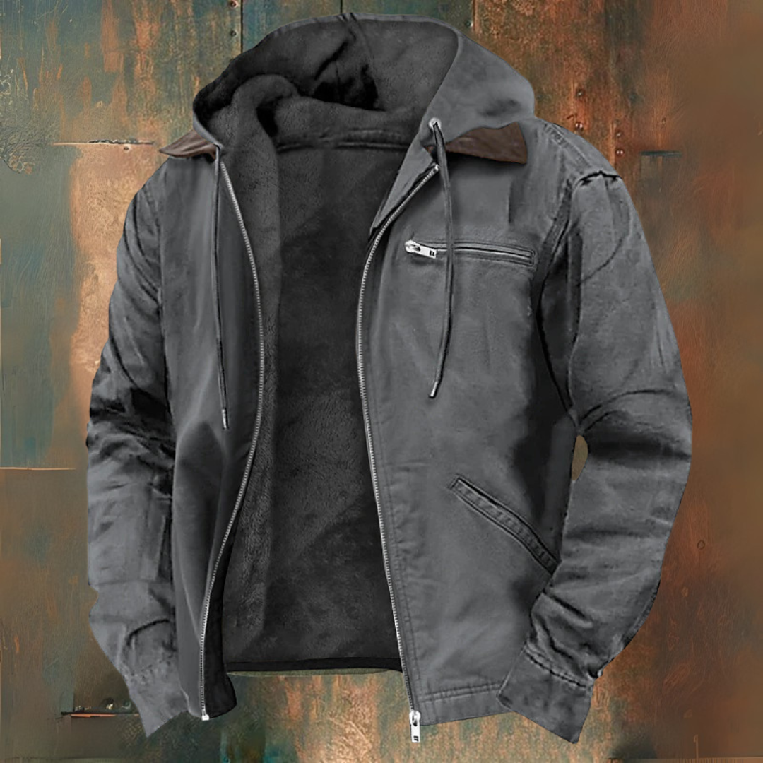 Men's Hooded Fleece-Lined Jacket