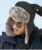 Faux Fur-Lined Winter Trapper Hat
