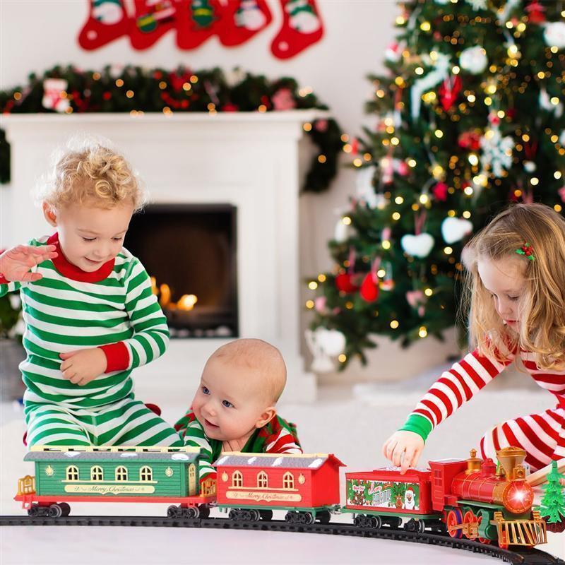 Set di trenino giocattolo per albero di Natale FestiveRail