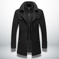 Men’s Layered Stand Collar Coat