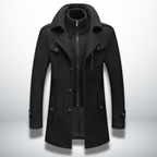 Men’s Layered Stand Collar Coat