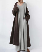 Women's Relaxed V-Neck Maxi Dress