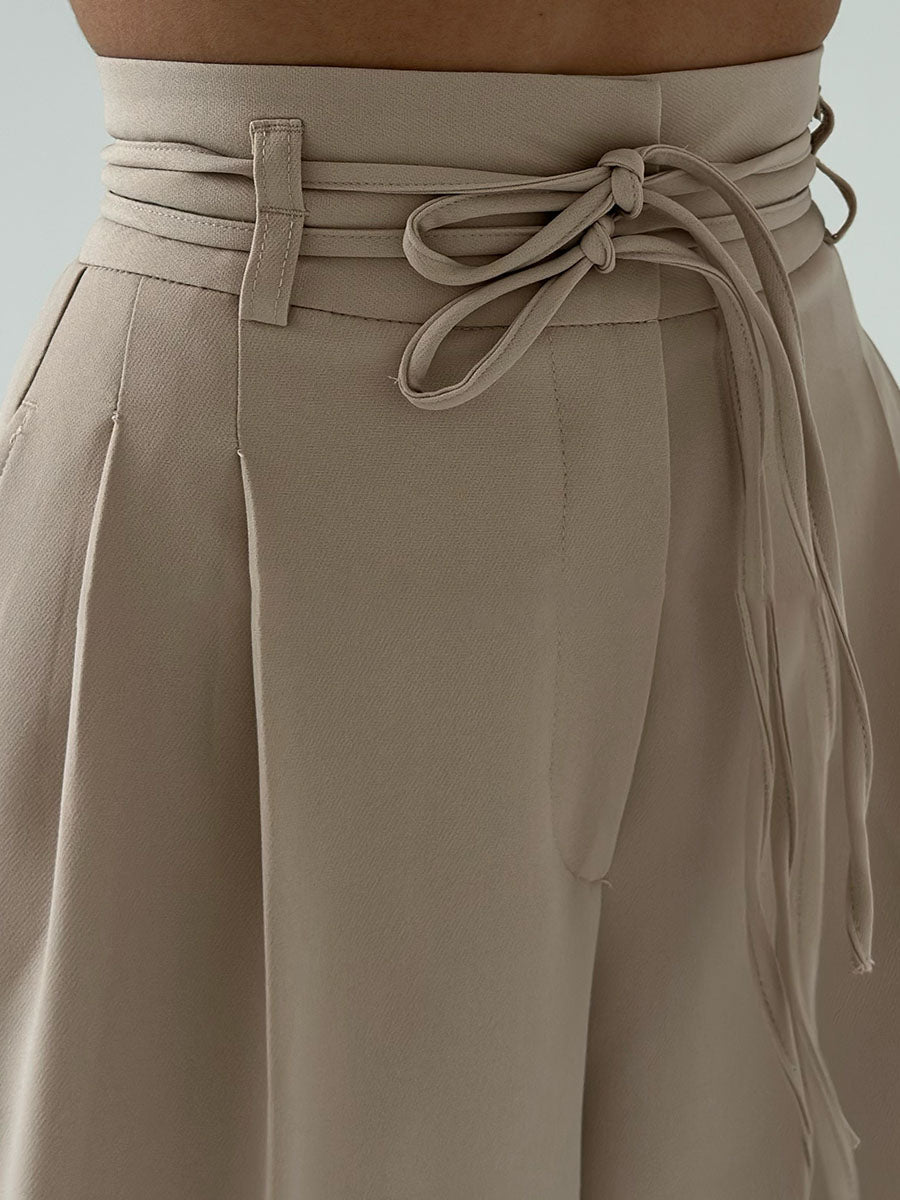 Women's High-Waisted Wide-Leg Trousers