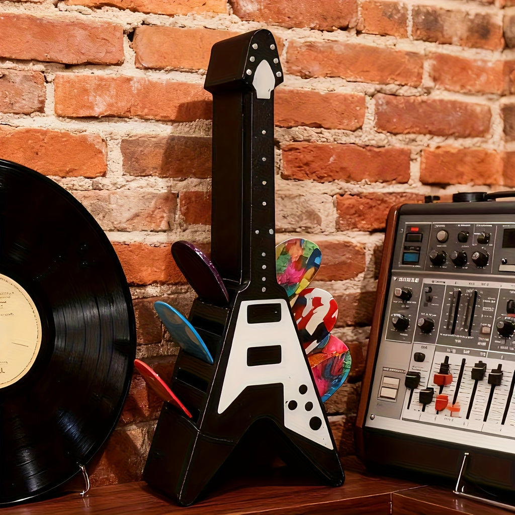 Soporte para púas con forma de guitarra