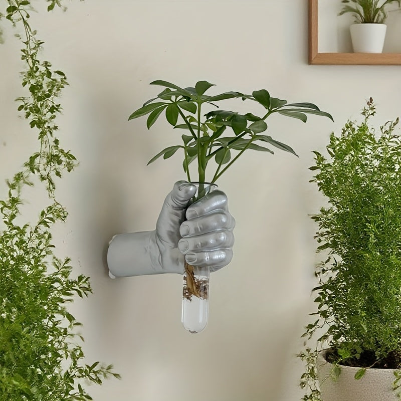 Vaso da parete a forma di mano per fiori