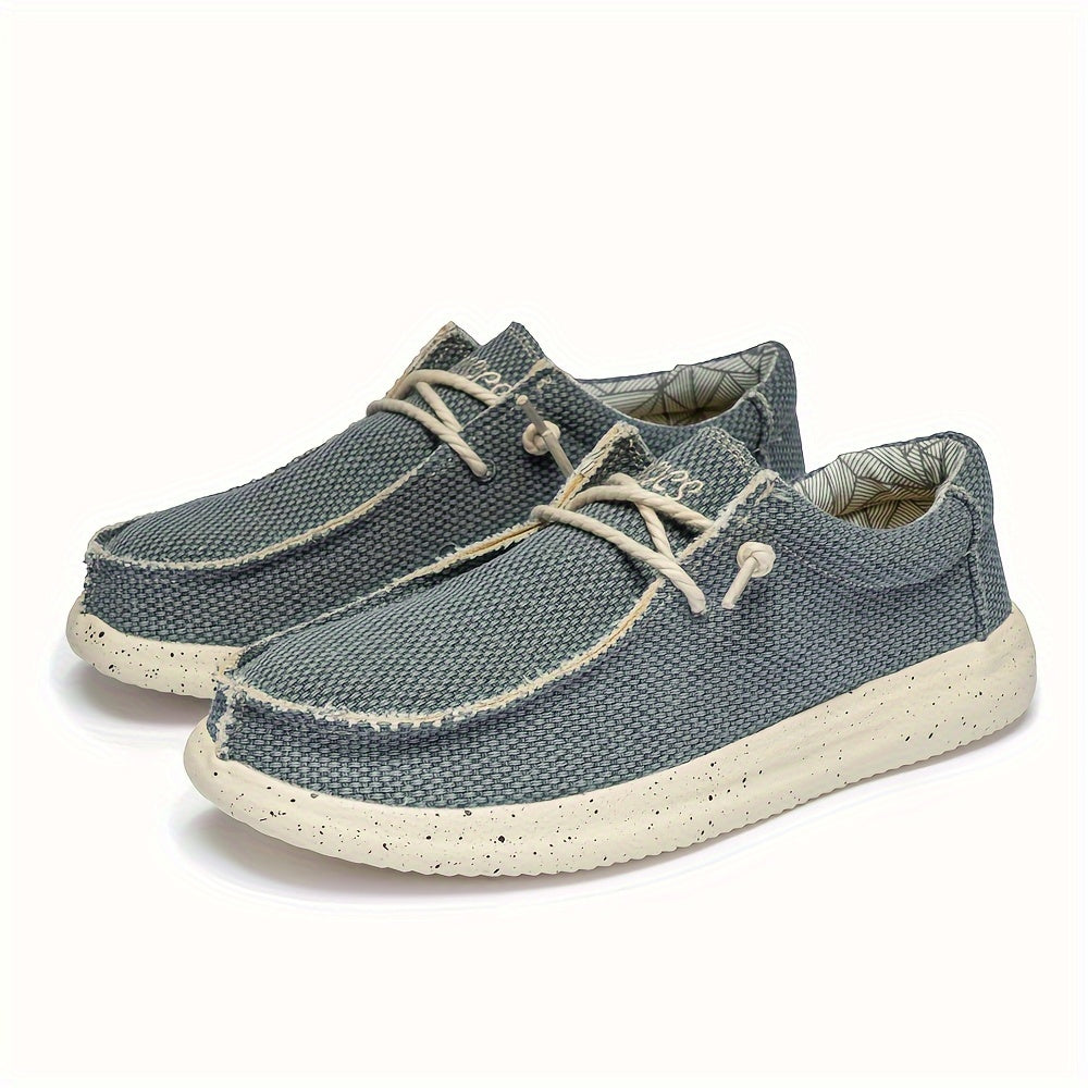 Herren-Freizeitschuhe aus Canvas mit Schnürsenkeln