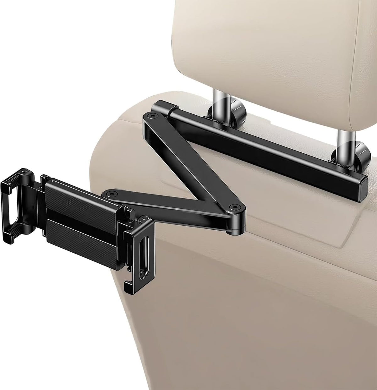 Support réglable pour tablette de siège auto avec bras pliant