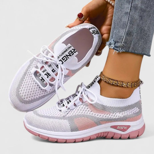 Åndbare snøresneakers til kvinder