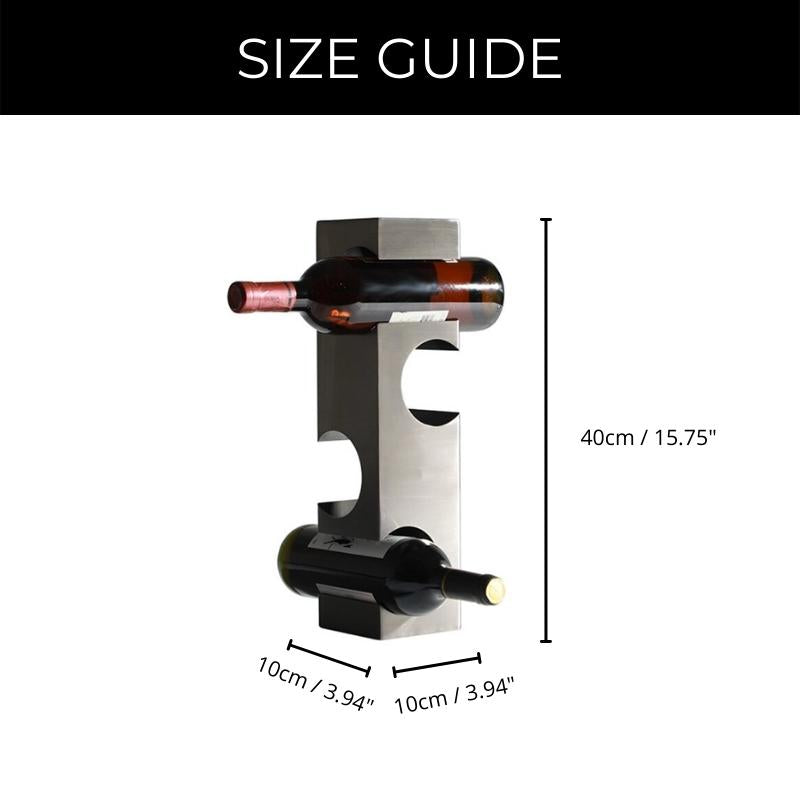 Sculptural Metal Wine Bottle Holder