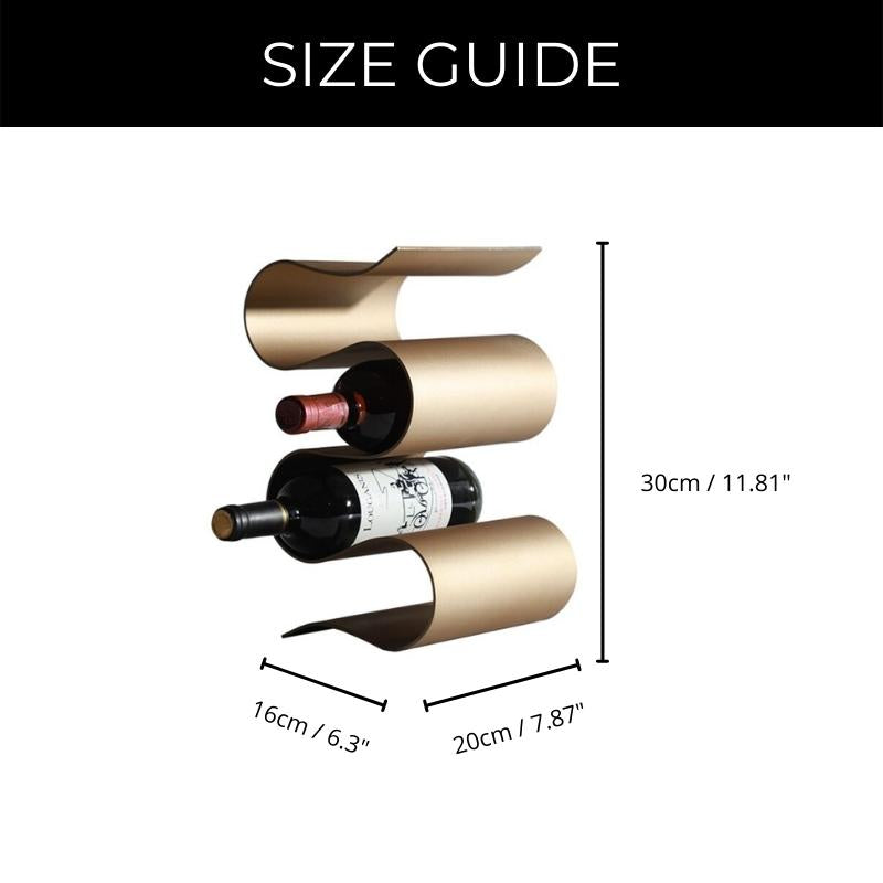 Sculptural Metal Wine Bottle Holder