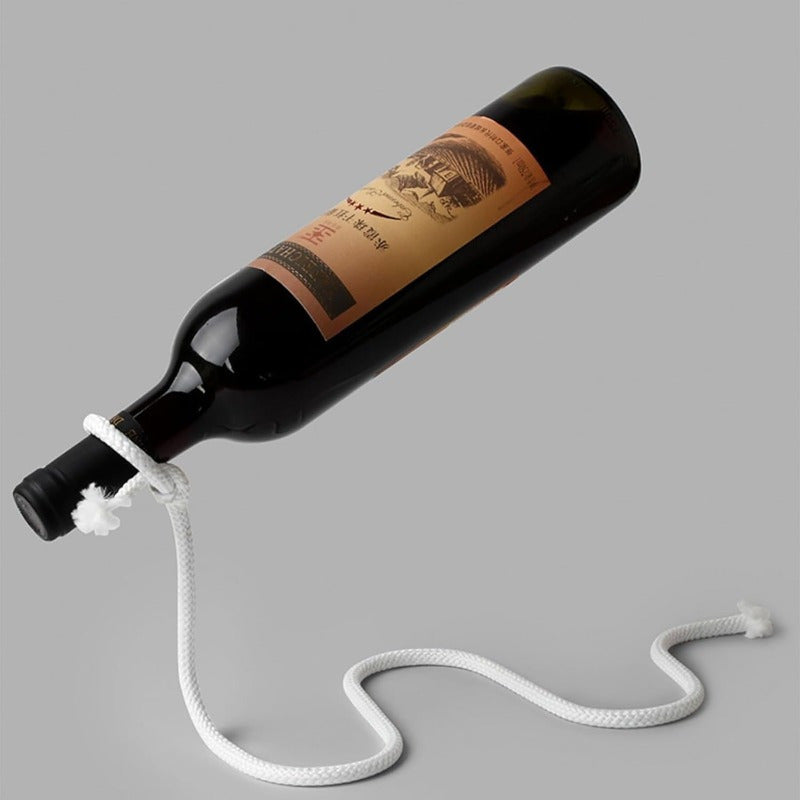 Soporte para botella con cuerda de equilibrio