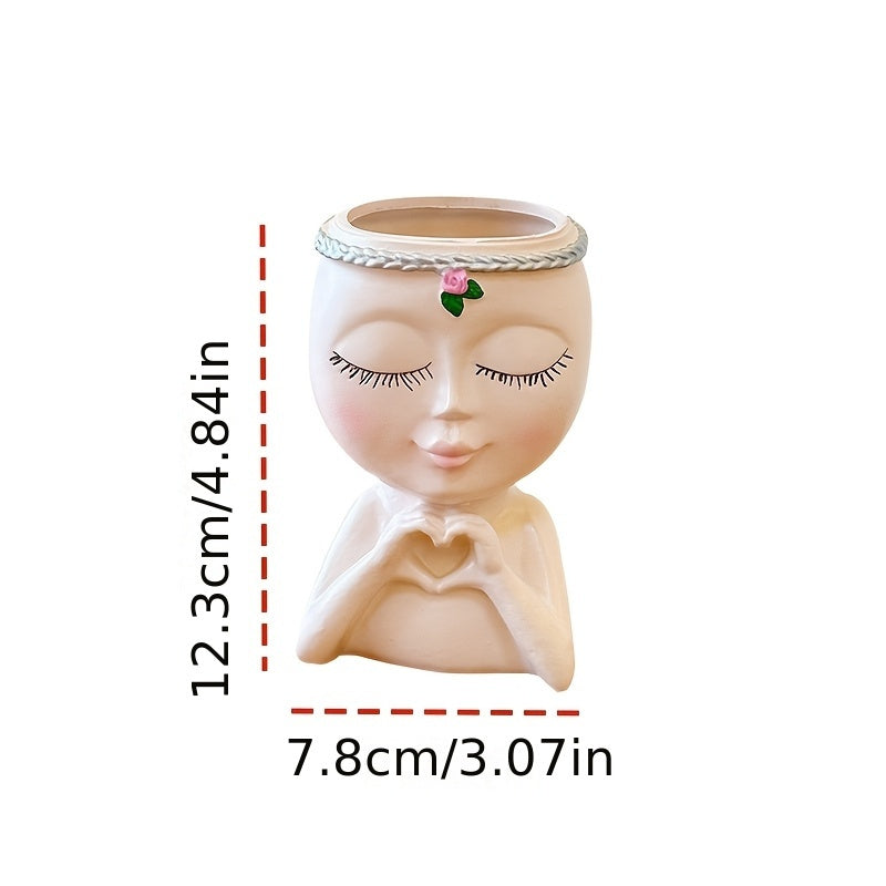 Face-Shaped Makeup Brush Holder