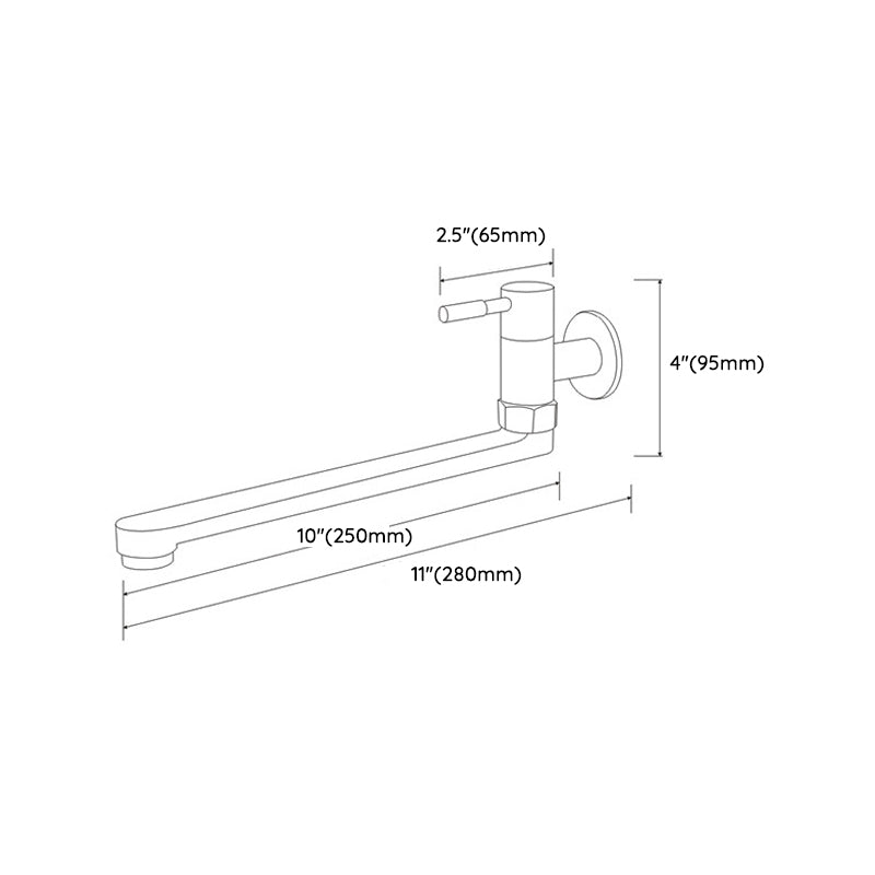 Wall Mounted Swivel Cold Water Tap