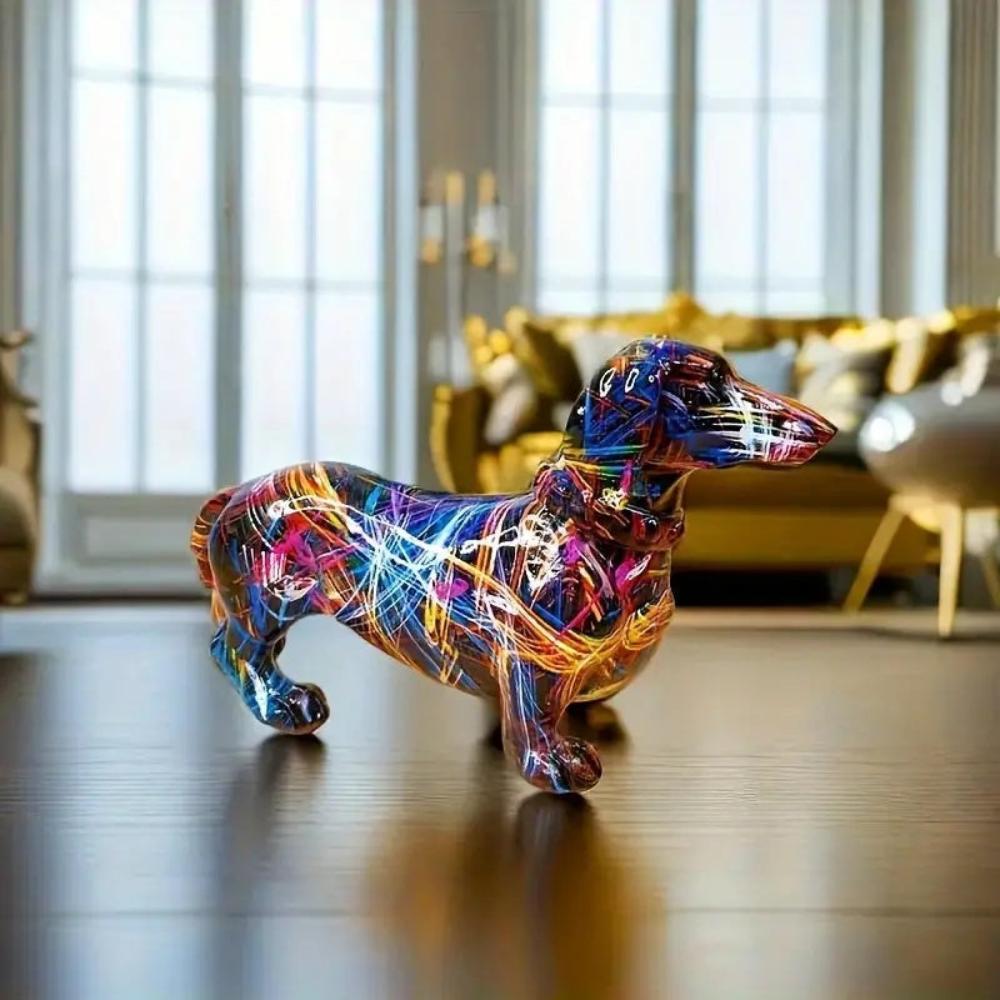 Abstrakt dekorationsfigur af en gravhund