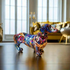 Abstrakt dekorationsfigur af en gravhund