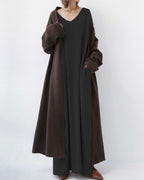 Women's Relaxed V-Neck Maxi Dress